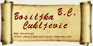 Bosiljka Čukljević vizit kartica